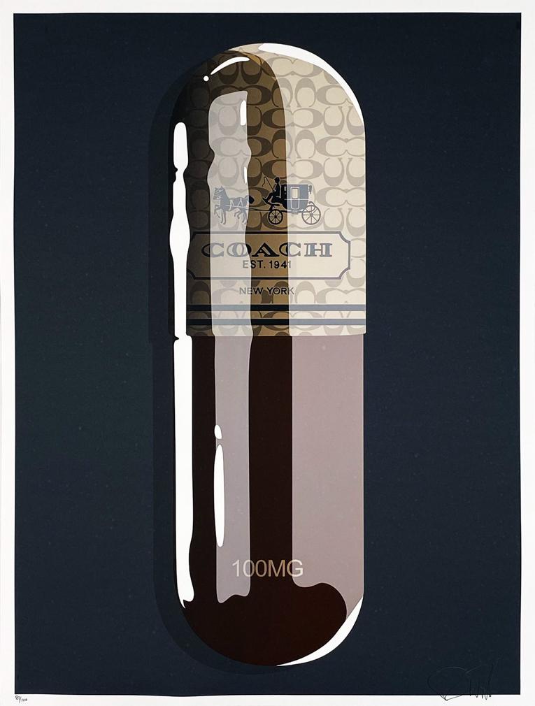 DENIAL 'Fashion Addict Refill: Coach' Archival Pigment: 'Coach' by Denial, 2019 Part of the artist's Fashion Addict Refill set from his Shelf Medication series. 18 x 24 Inches Archival Pigment Print on 330gsm Canon fine art paper. Limited Edition of 100 (#