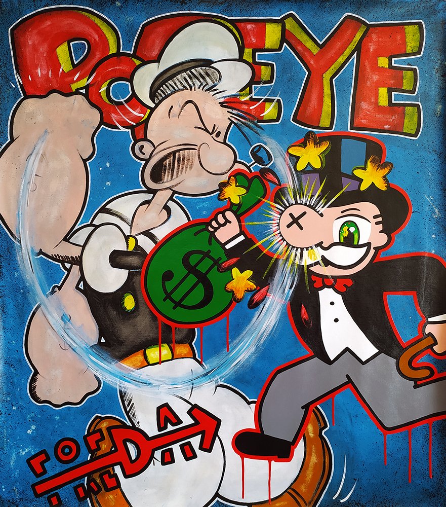 FREDA PEOPLE 'Pop-Eye' Original Mixed Media on Canvas (1 of 12)