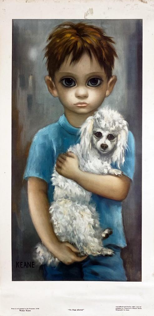 RARE "Big Eyes" KEANE 'No Dogs Allowed' Lithograph (1 of 12)