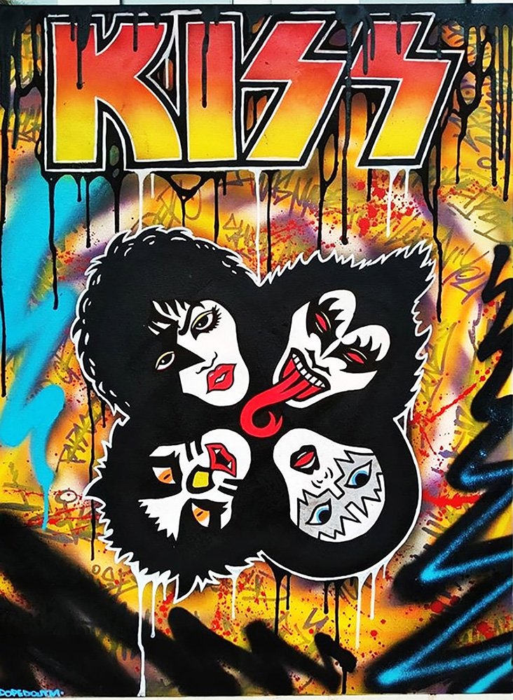 DOPEDOUT M 'KISS: Rock 'N Roll Over' Original on Canvas (1 of 8)