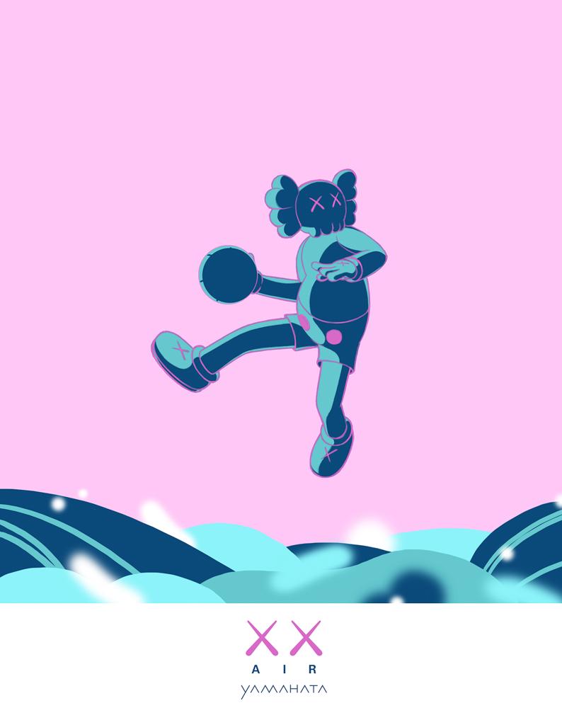 KAWS (after) 'KAWS x Jordan x Yamahata' Lithograph (1 of 6)