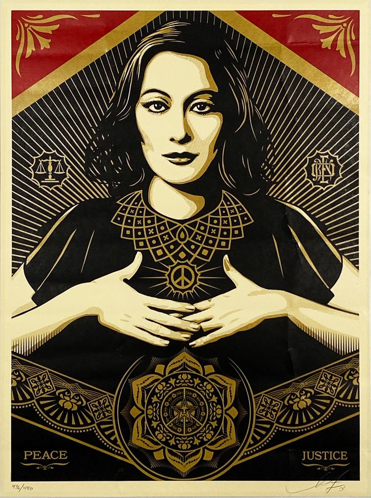 SHEPARD FAIREY 'Peace & Justice Woman' Screen Print (1 of 7)