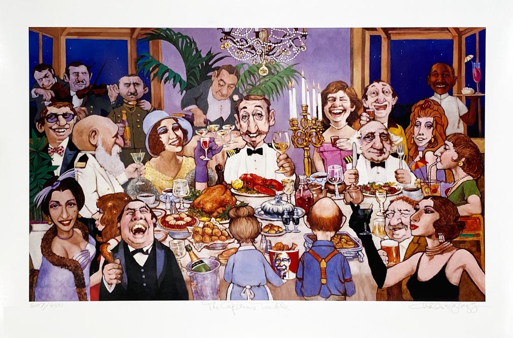 CHARLES BRAGG 'The Captain's Table' Offset Lithograph (1 of 7)
