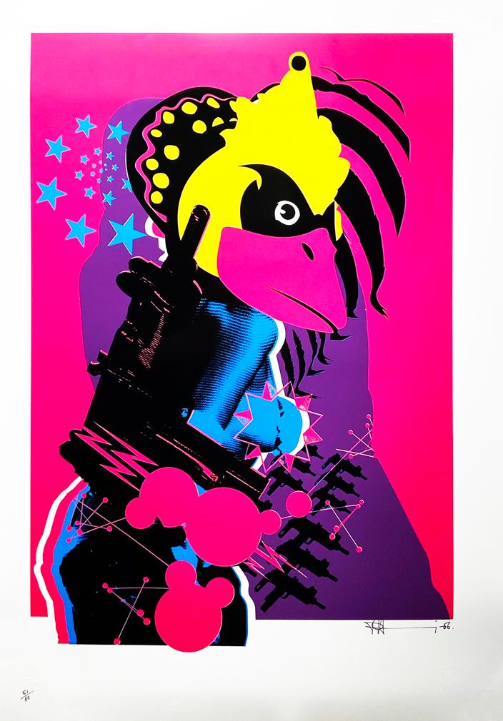 PAUL INSECT 'Sex Toy 1' Screen Print: 'Sex Toy 1' by Paul Insect, 2005 Part of a series released through Pictures on Walls at the 2005 'Santa's Ghetto' Pop-Up exhibit. 20.5 x 28.25 Inches 5-color screen print on high-gloss fine art paper.