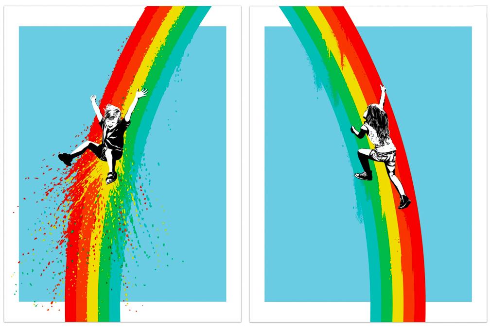 UBIK 'The Climb (Diptych)' Screen Print Set (1 of 15)