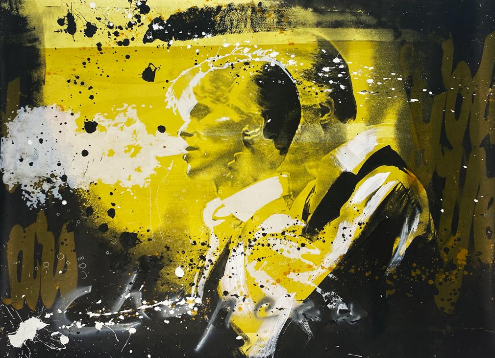 CHAPEAU 'David Bowie' Original Mixed Media on Paper (1 of 6)