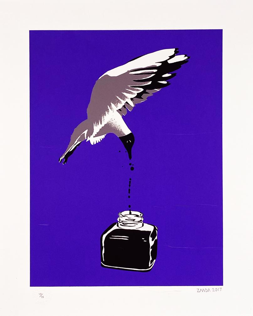 ALEX ZANDA 'Black Gold' (purple) Screen Print (1 of 14)