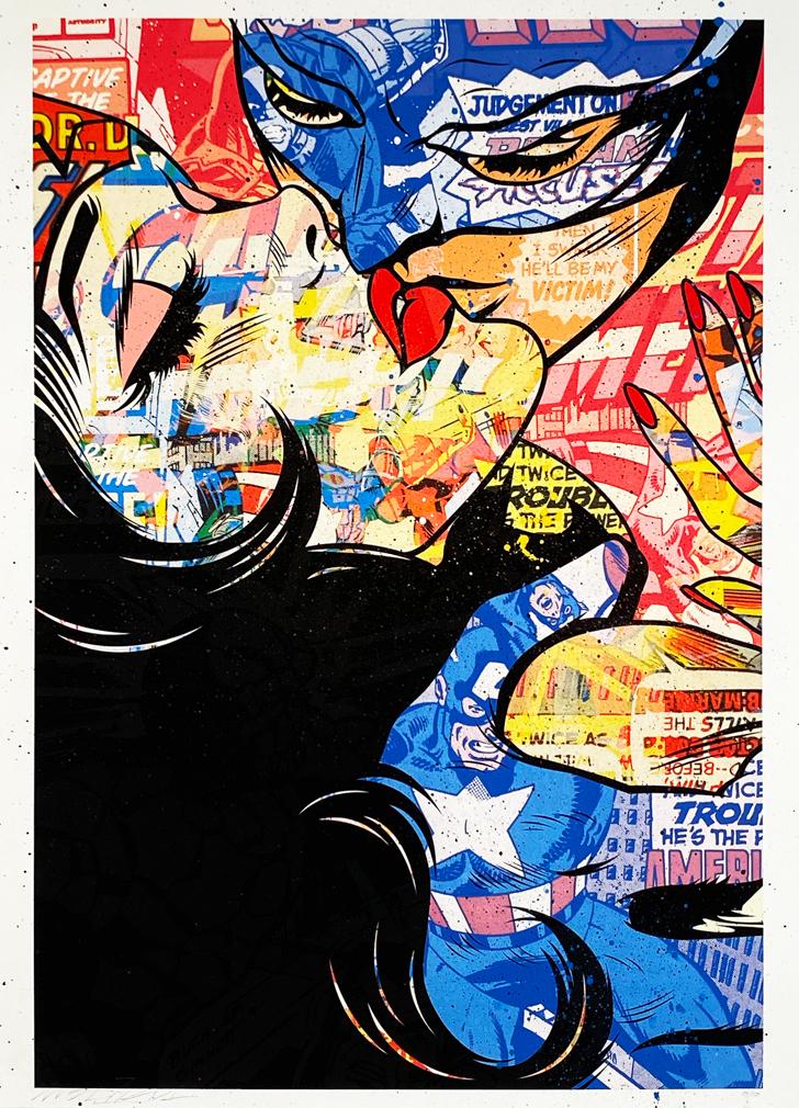 MOTIK ONE 'Superkiss XXL' Hand-Finished GiclŽe Print (1 of 9)