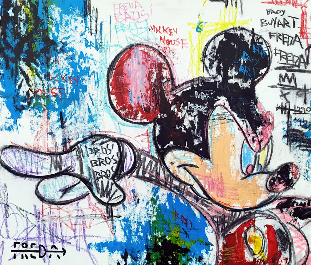 FREDA PEOPLE 'Mickey Mouse' Original on Canvas (1 of 8)