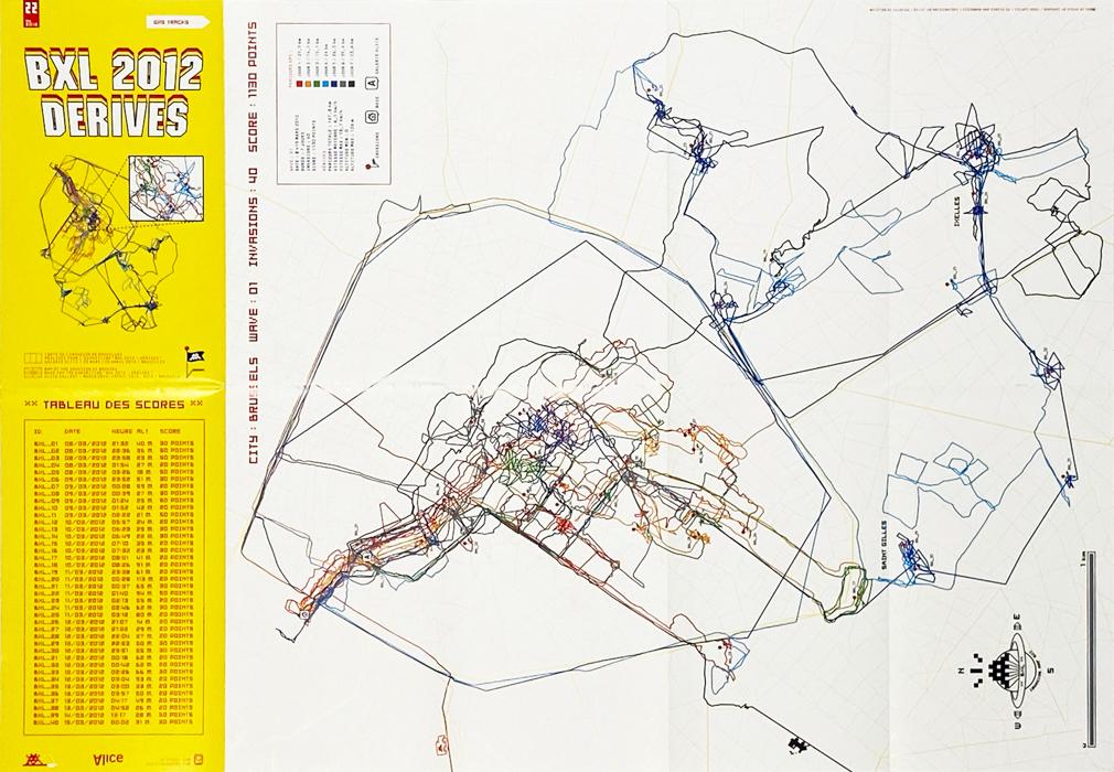 INVADER 'Invasion Map Brussels (#22)' Lithograph Print (1 of 8)
