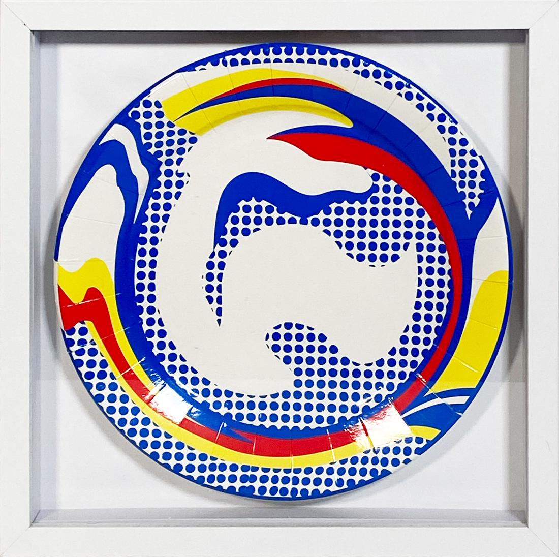ROY LICHTENSTEIN x Barney's 'Paper Plate': 'Paper Plate' by Roy Lichtenstein (after), 2013. Collab. with Art Production Fund and Barney's, New York. 10.5 Inches (dia.) 12 x 12 x 1.35 Inches (framed) Collectible paper plate featuring the art of