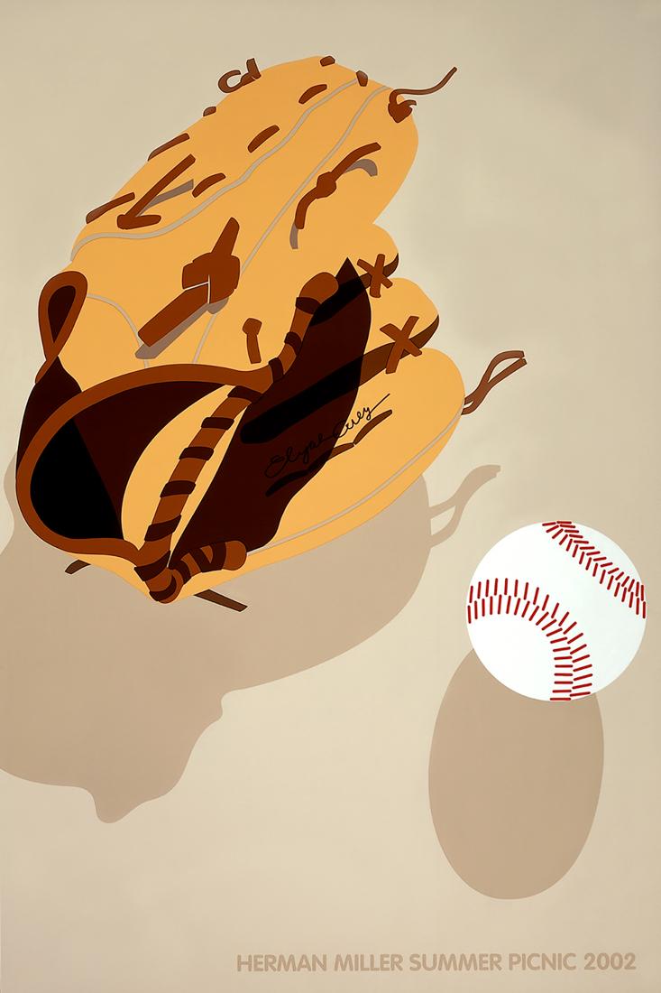 BRIAN EDLEFSON 'Herman Miller Summer Picnic 2002': 'Herman Miller: Summer Picnic 2002' by Brian Edlefson, 2002 24 x 36 Inches Offset lithograph on fine art paper dry-mounted to foam core (previously framed). Printed by Continental Screen Printing, Aur