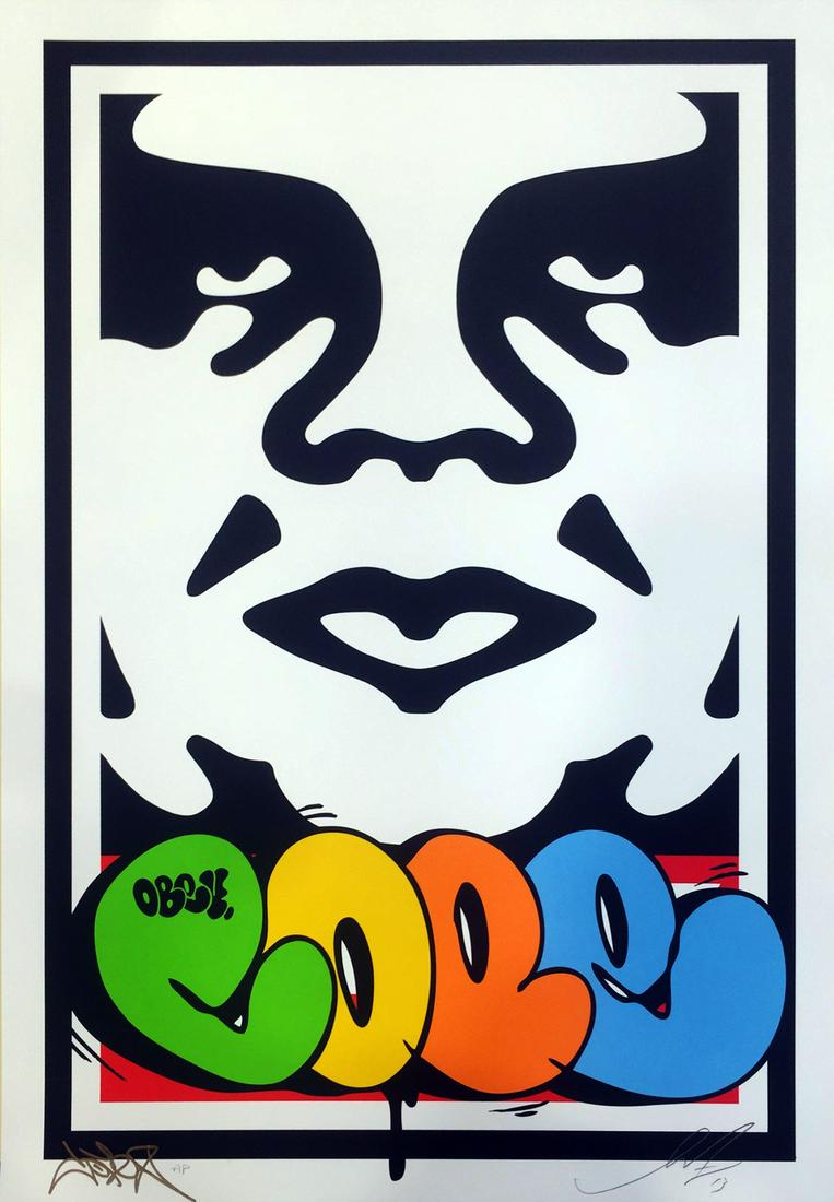 SHEPARD FAIREY x COPE2 'Takeover' Screen Print (1 of 8)