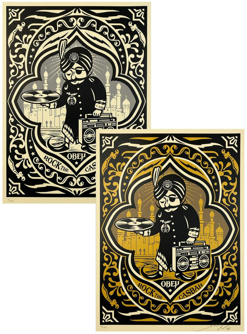 SHEPARD FAIREY 'Rock the Casbah' 2-Screen Print Set (1 of 15)
