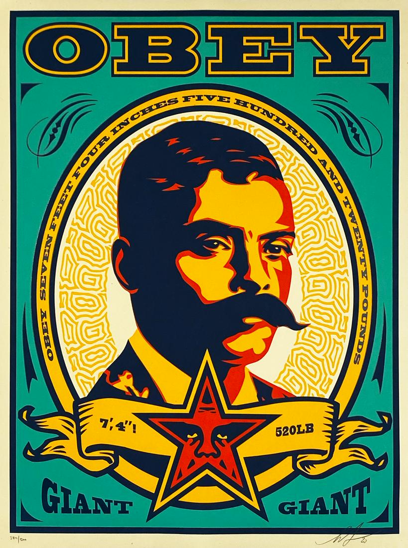 SHEPARD FAIREY 'Zapata' (teal) Screen Print (1 of 8)