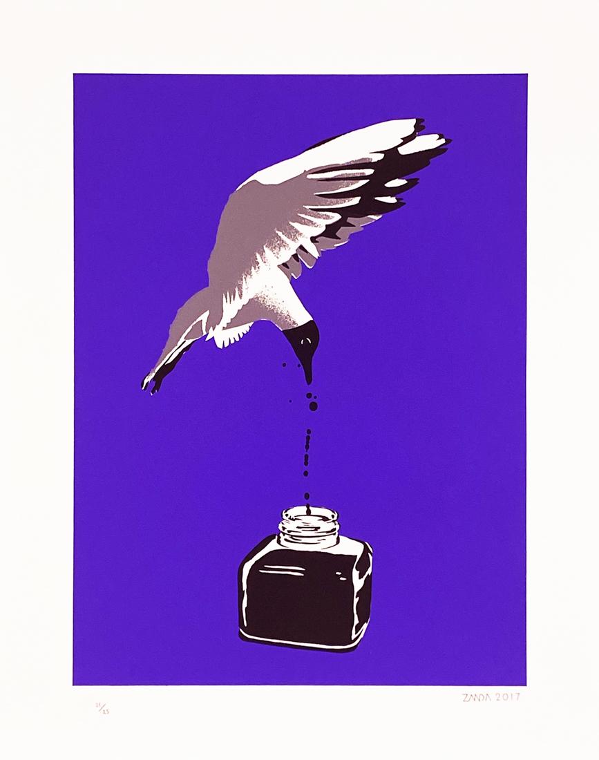 ALEX ZANDA 'Black Gold' (purple) Screen Print (1 of 7)