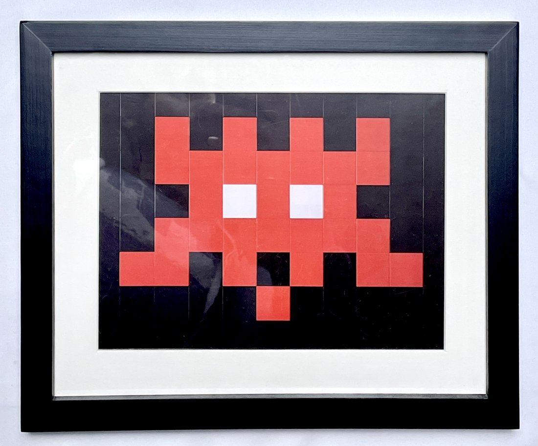 INVADER 'Big Red' 2009 Low Fidelity Showcard (Framed) (1 of 5)
