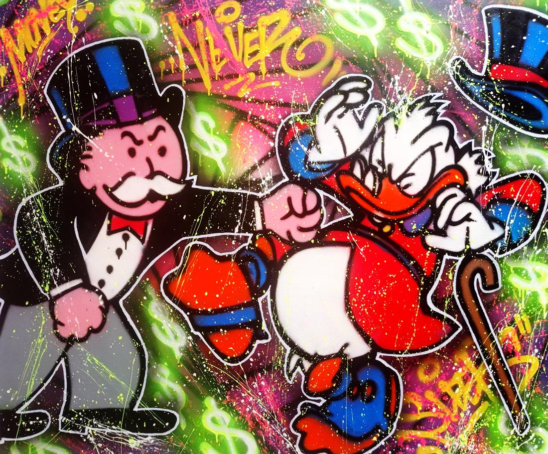 DOPEDOUT M 'Money Never Sleeps' Original on Canvas (1 of 11)