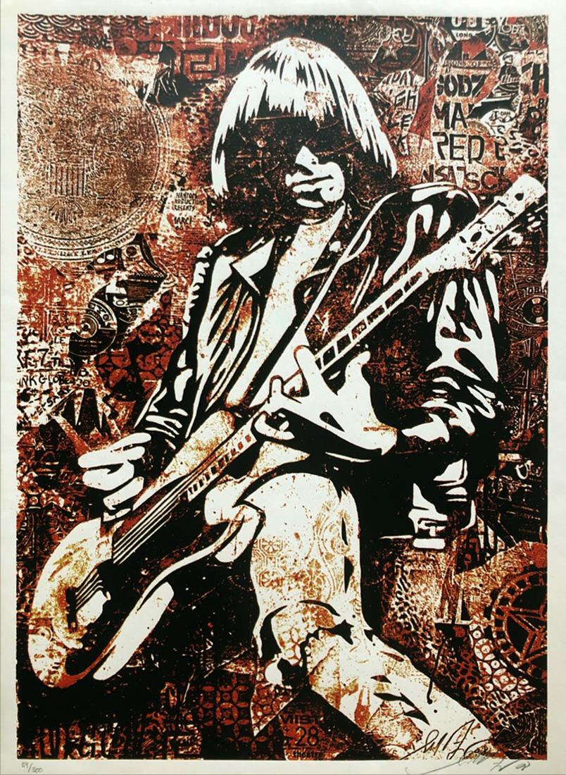 SHEPARD FAIREY 'Johnny Ramone' (red) Screen Print (1 of 7)