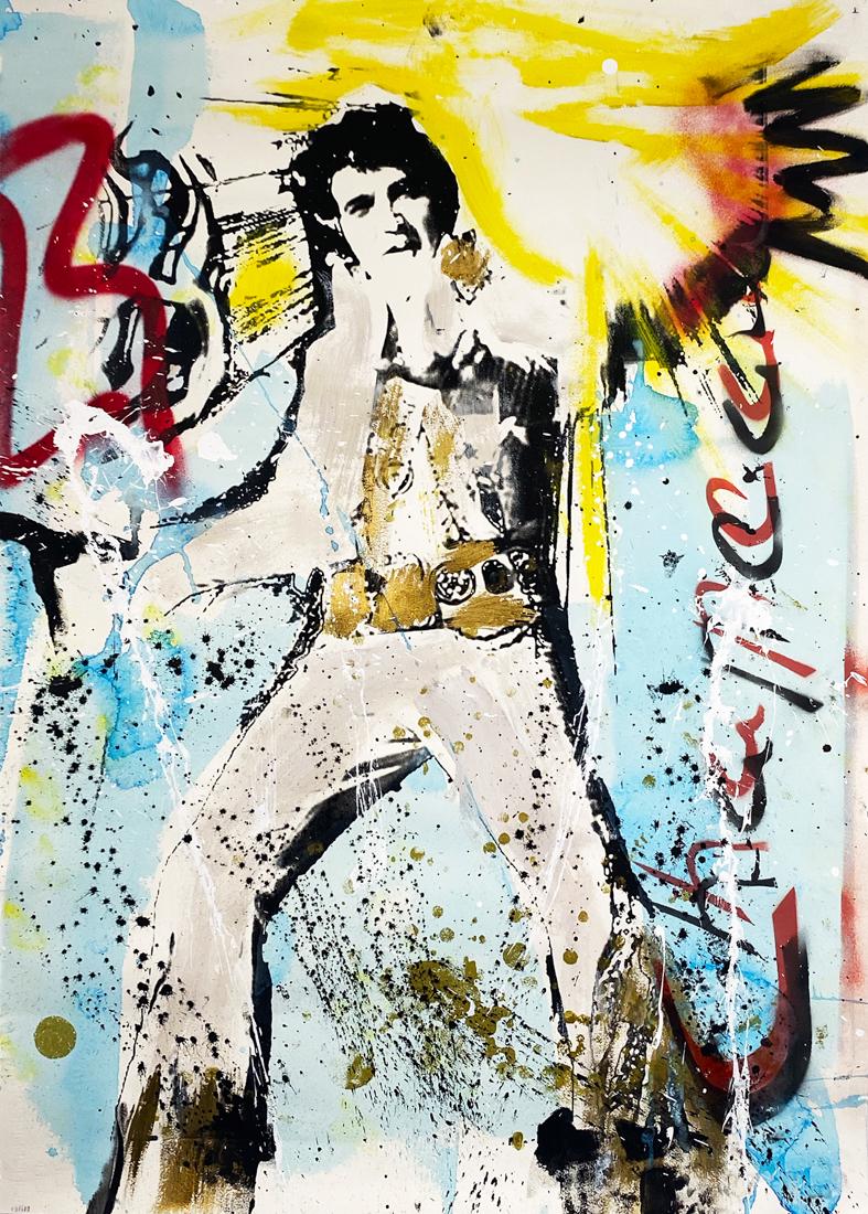 CHAPEAU 'Elvis' Original Mixed Media on Paper (1 of 7)