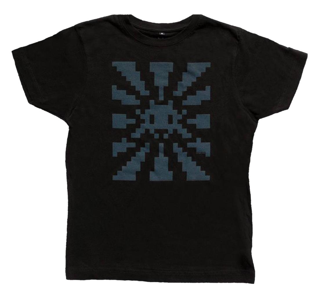 INVADER 'Black Sunset' (black) T-Shirt: 'Black Sunset' by Invader, 2020 Original t-shirt (black). Size: Small 8 x 10 Inches (pkg) 100% Combed Cotton. Limited Edition (Sold Out). New (never worn) in original (previously opened) packaging. *N