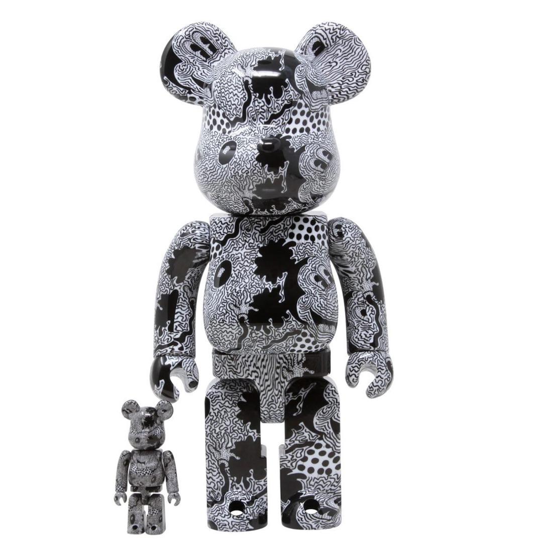 KEITH HARING x Be@rbrick 'Mickey Mouse' Art Figure Set: 'Mickey Mouse' by Keith Haring (after), 2020 From Be@rbrick x Medicom Toy x Disney and authorized by the Haring Estate. 400% figure (11 Inches tall) + 100% figure (2.8 Inches tall) 11.8 x 7.9 x 4.7 In