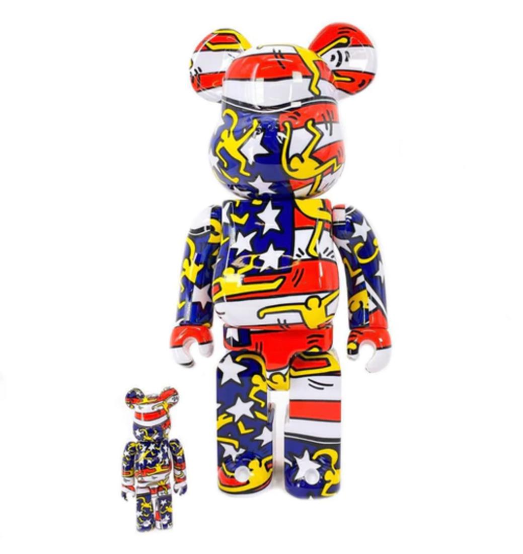 KEITH HARING x Be@rbrick 'American Flag' Art Figure Set (1 of 5)