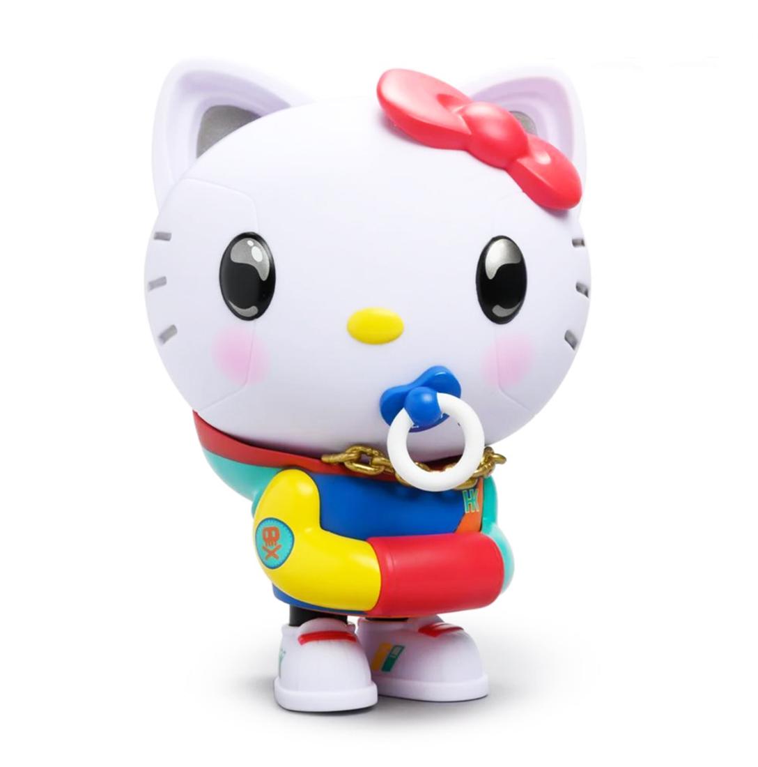 QUICCS x KidRobot 'Hello Kitty: 80's Retro' Vinyl Art: 'Hello Kitty: 80s Retro' by Quiccs, 2020 Collab. with Sanrio x KidRobot. 8 Inches (figure) 8.2 x 10.8 x 7 Inches (box) Limited Edition (Sold Out). Comes new in original, unopened branded box with prin