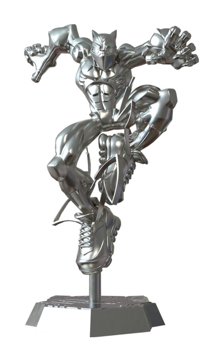 TRACY TUBERA 'Black Panther: T'Challa' (Vibranium) Art: 'Black Panther: T'Challa' by Tracy Tubera, 2020 Collab. with Unruly Industries x Sideshow Collectibles. Officially licensed by Marvel. Rare "Vibranium" variant from the artist's Super Heroes in Sneake