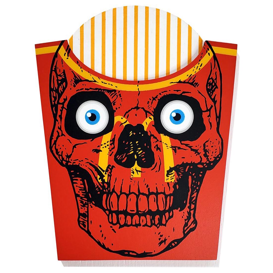 BEN FROST 'Memento McMori' Hand-Painted Wood Sculpture (1 of 10)