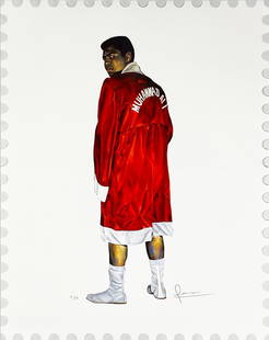 ROBERT PETERSON 'Rumble Young Man' Die-Cut Archival: 'Rumble Young Man' by Robert Peterson, 2021 Tribute to boxing legend Muhammad Ali; published by 1xRUN during their Black History Month editions. 16 x 20 Inches Die-cut archival pigment print on 240gsm