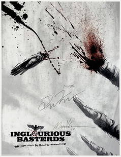 PATRICK MARTINEZ 'Inglourious Basterds' Lithograph: 'Inglourious Basterds' by Patrick Martinez, 2010 18.5 x 24.5 Inches High-quality lithograph on smooth, heavy fine art paper. Hand-signed and dated by the artist bottom center. Unique edition also hand