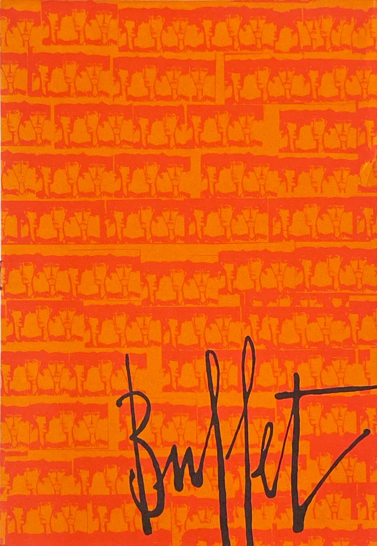 BERNARD BUFFET 'Collector's Guild' Original (1968): 'Collector's Guild' by Bernard Buffet, 1968 7 x 10 Inches Rare original Collector's Guild portfolio promoting the artist's latest original works. Includes 3 vintage 6.3 x 7.6 inch offset lithographs o