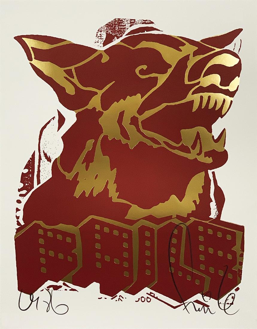 FAILE 'Faile Dog' Offset Print w/Gold Foil (1 of 7)