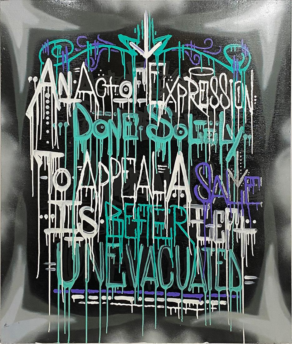 JB NEARSY 'Unevacuated' Original on Wood Panel (1 of 6)