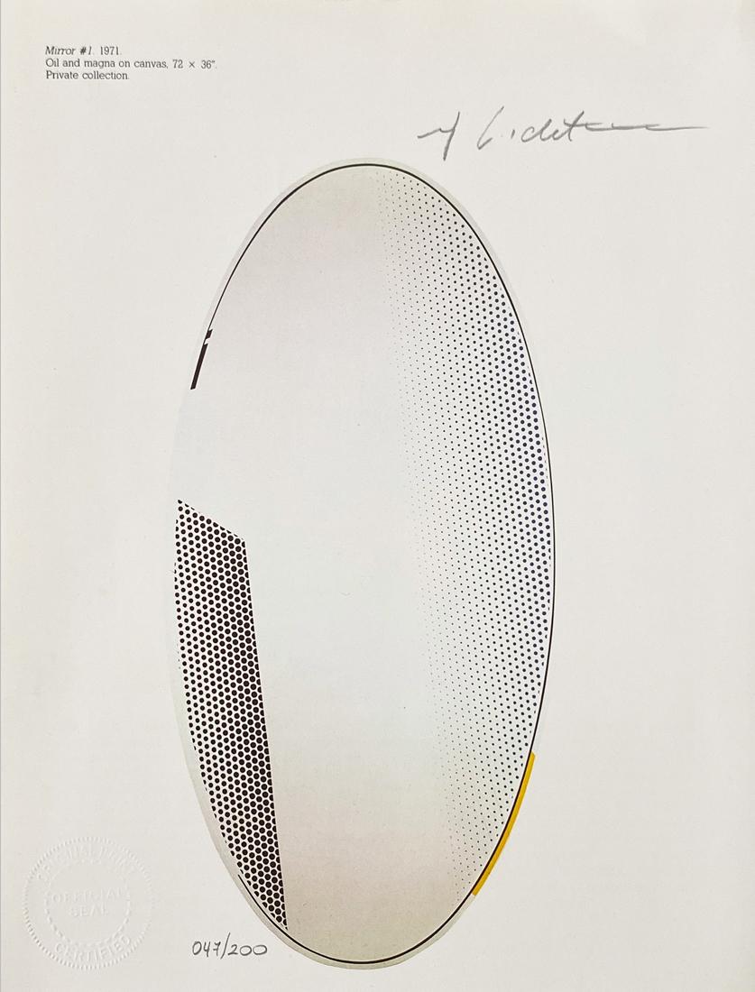 ROY LICHTENSTEIN 'Mirror #1' HAND-SIGNED Litho (1 of 10)