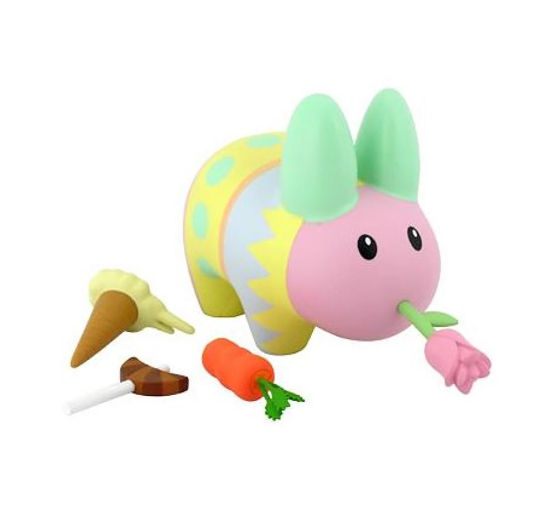 FRANK KOZIK x KidRobot 'Labbit Wants All the Eggs': 'Labbit Wants All the Eggs' by Frank Kozik, 2008 Collab. with toymaker KidRobot. 5 Inches (figure) 7.5 x 4.75 x 5.25 Inches (box) Collectible holiday edition of the vinyl Labbit figure with bonus disg
