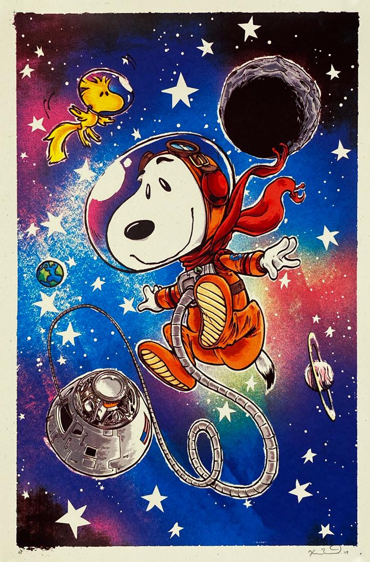 JOSHUA BUDICH 'Snoopy in Space' Screen Print (1 of 8)