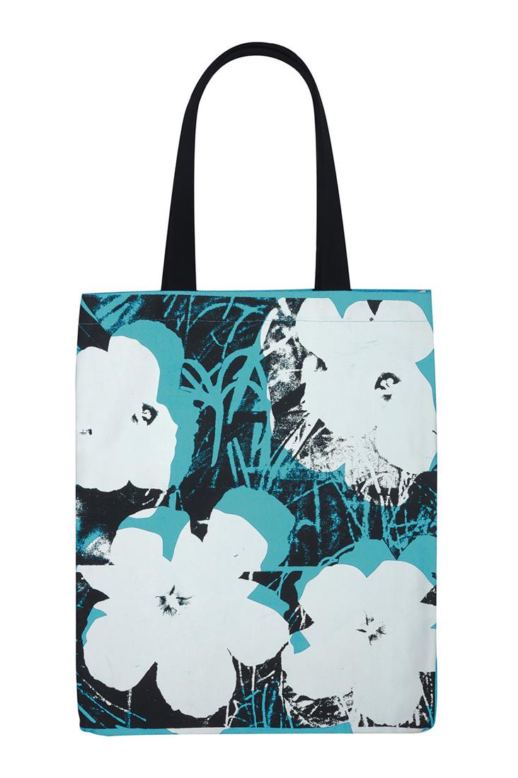 ANDY WARHOL 'Flowers' Canvas Tote Bag (1 of 5)