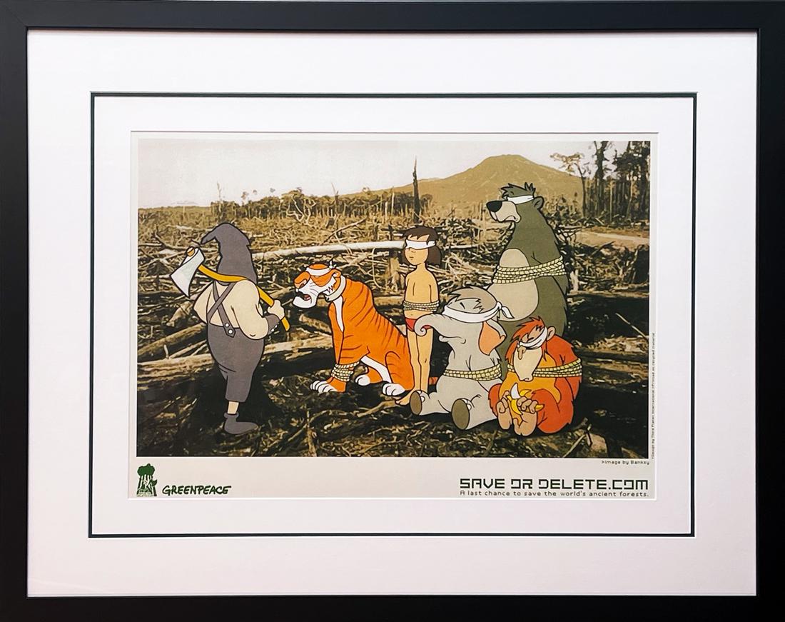 BANKSY 'Greenpeace: Save or Delete' Lithograph Poster (1 of 8)