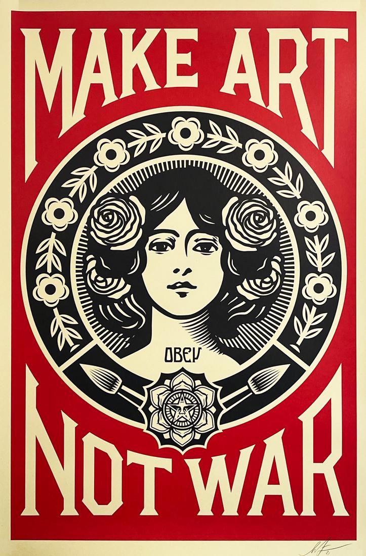 SHEPARD FAIREY 'Make Art Not War' Offset Lithograph (1 of 8)