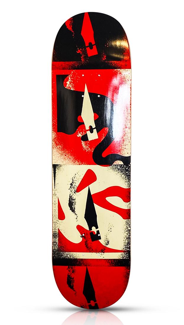 SHEPARD FAIREY 'Cut it Up' SIGNED Skateboard Deck (1 of 3)