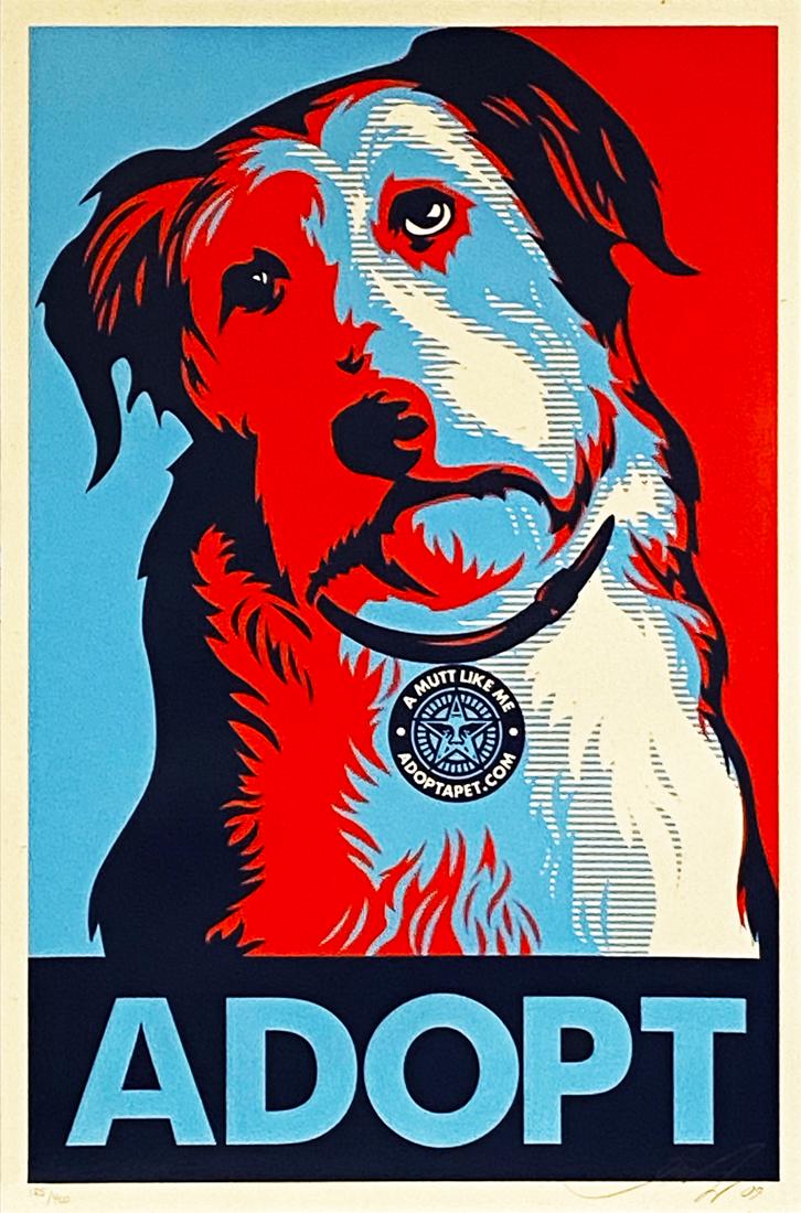 SHEPARD FAIREY 'Adopt' Screen Print (1 of 8)
