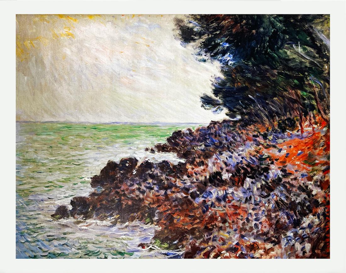 CLAUDE MONET (after) 'Cap Martin' Giclée on Canvas (1 of 8)