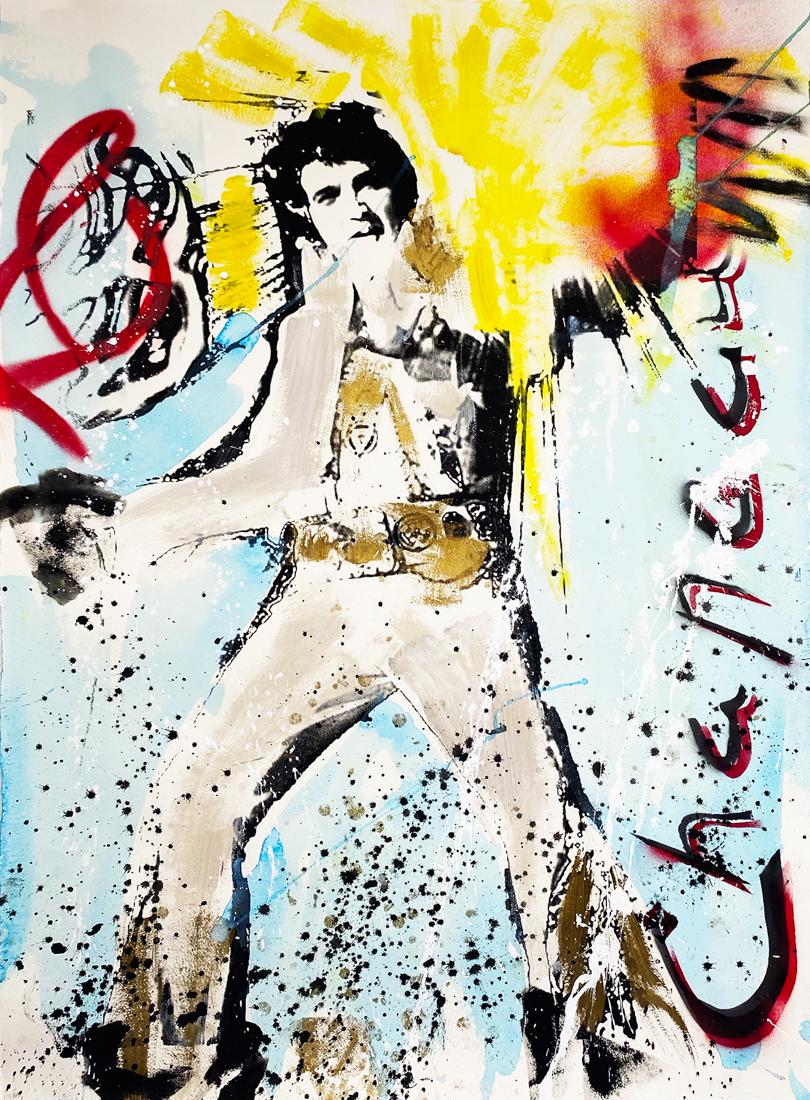 CHAPEAU 'Elvis' Original Mixed Media on Paper (1 of 7)