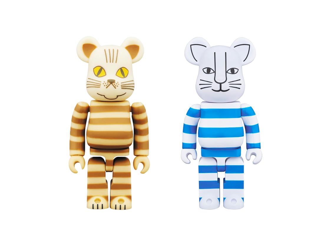 LISA LARSON x BE@RBRICK 'Mia + Mikey' (100%) Figure Set: 'Mia + Mikey' by Lisa Larson, 2016 Officially licensed limited edition figures by Sync x Be@rbrick x Medicom Toy. 100% figure (2.8 Inches tall ea.) 6 x 4 x 1.5 Inches (ea. package) Collectible painted