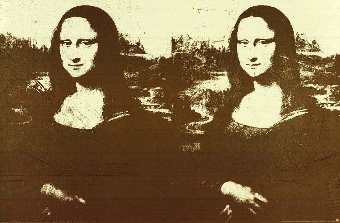 ANDY WARHOL 'Two Golden Mona Lisas' Lithograph Print (XL) (1 of 7)