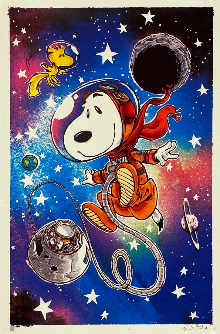 JOSHUA BUDICH 'Snoopy in Space' Screen Print (1 of 8)