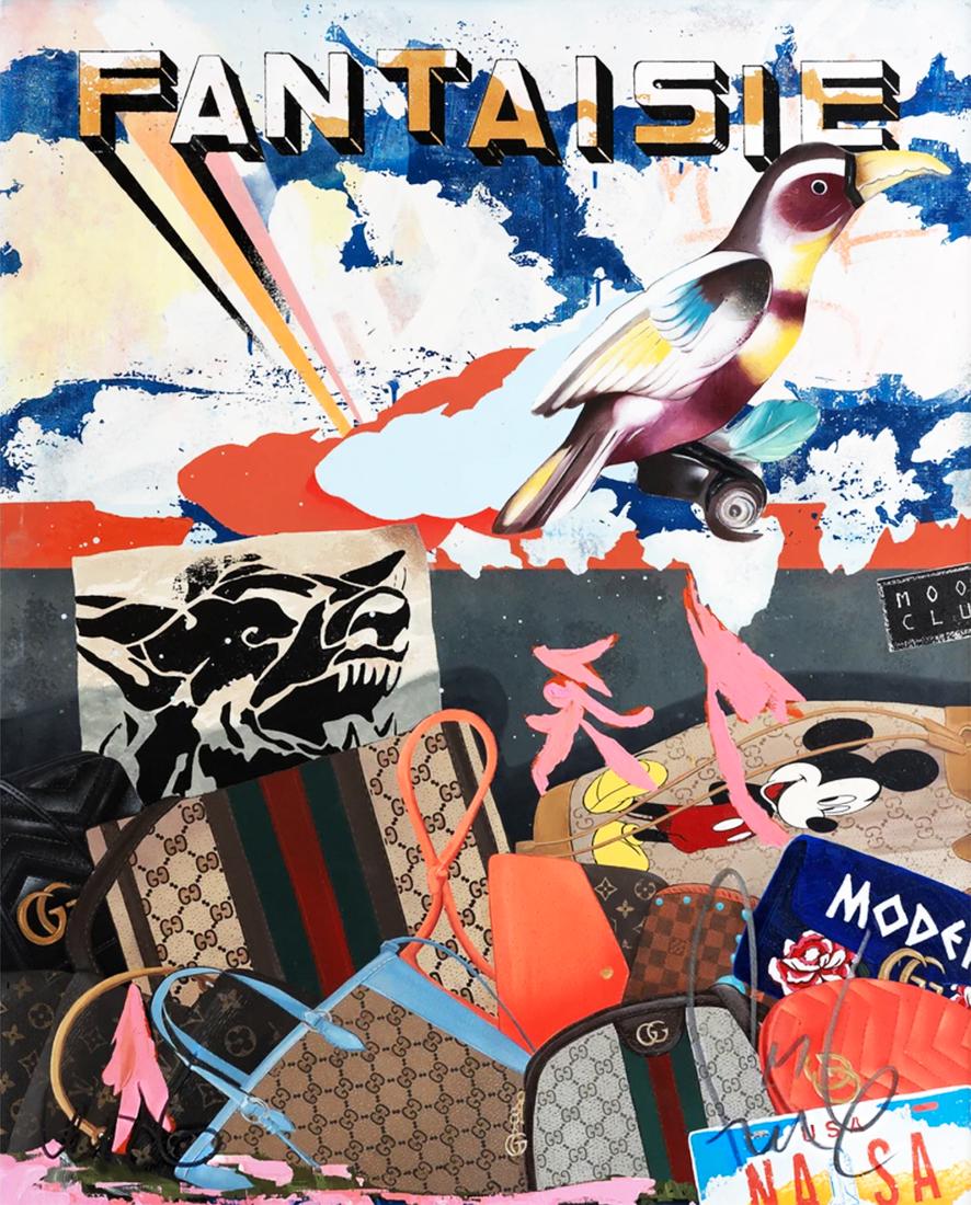 FAILE 'Fantaisie' Archival Pigment Print: 'Fantaisie' by Faile, 2021 24 x 30 Inches Archival pigment print on 280gsm Entrada Cotton Rag fine art paper. Timed Limited Edition of 310 (#45/310) Hand-signed by the artist duo bottom right. Hand-nu