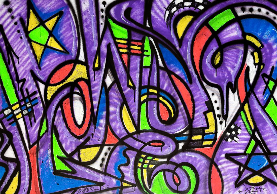 DOPED OUT M 'Kandinsky: Abstract Power' Original on Canvas (1 of 13)